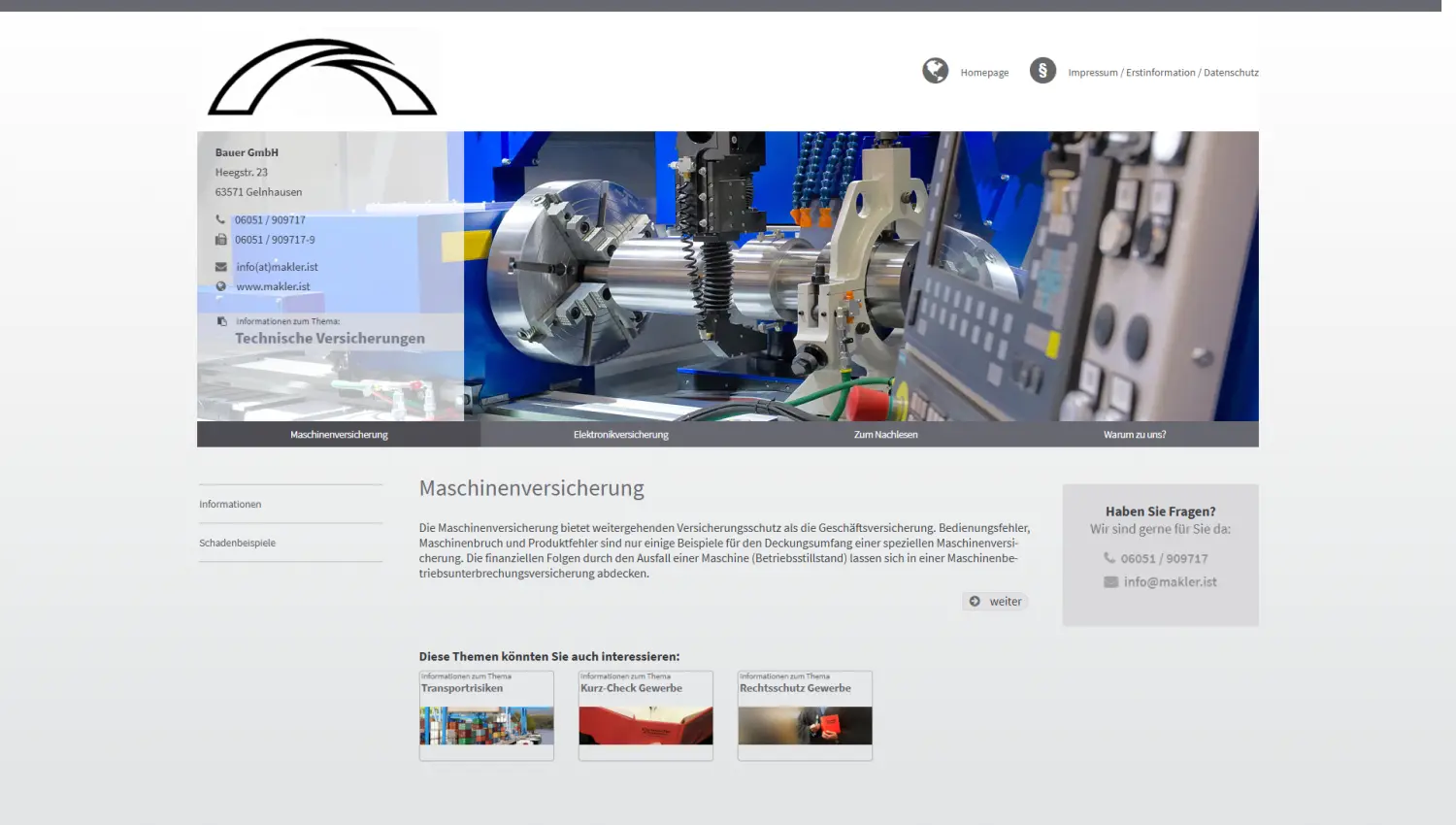 Technische Versicherungen von Bauer GmbH