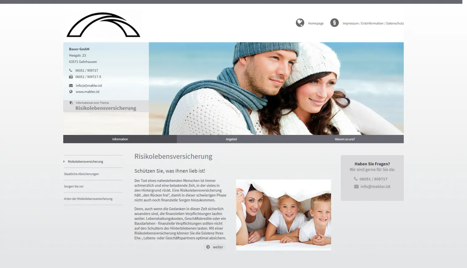 Risikolebensversicherung von Bauer GmbH